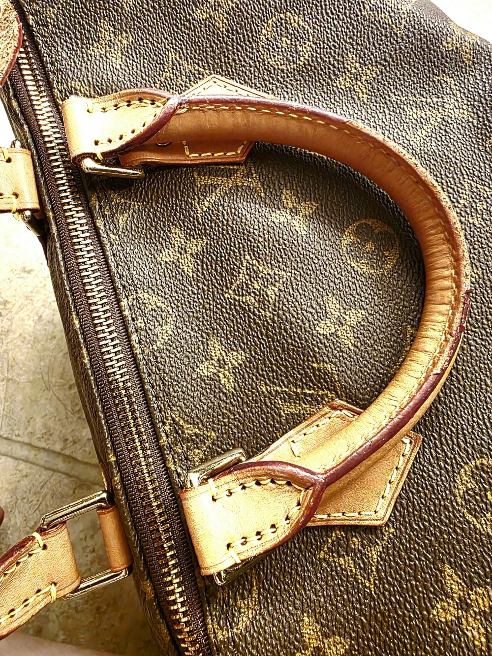 Brown Canvas Satchel